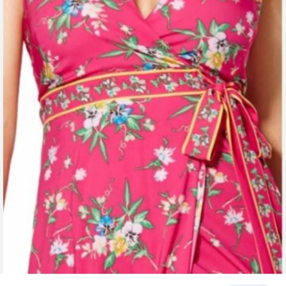 NWT New York & Company Women’s Sleeveless Maxi Wrap Around Floral Dress Size S - Picture 6 of 9